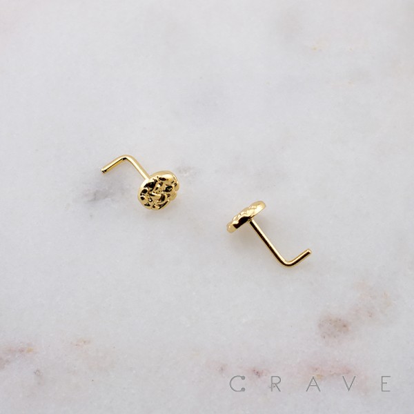 ROSE RUGGED SET 316L SURGICAL STEEL L-SHAPE NOSE RING BOX